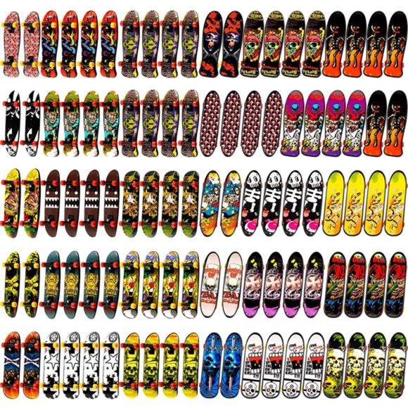 100 Pieces Fingerboard Finger Mini Skateboard Toy Finger Boards Set - Picture 1 of 6